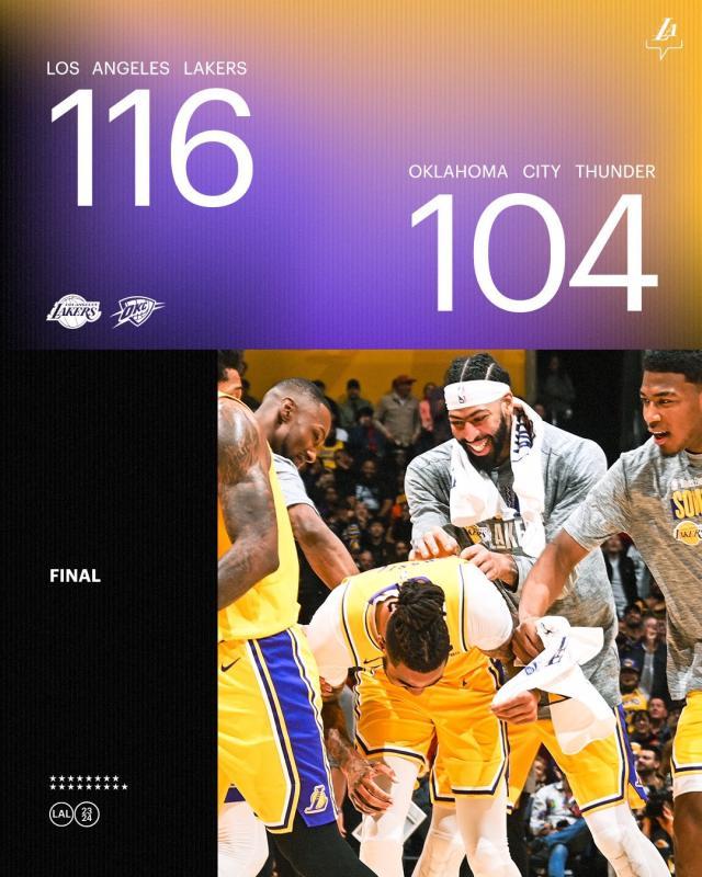 星空体育-再胜西部第一！湖人天克雷霆 未来5场决定命运？